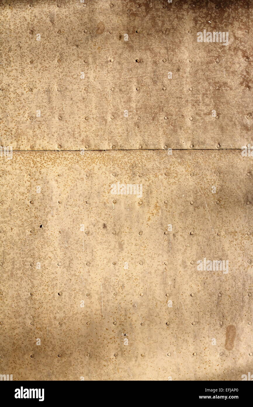 Grunge Textur des rostigen Metall Oberfläche auf einer alten Tür Stockfoto