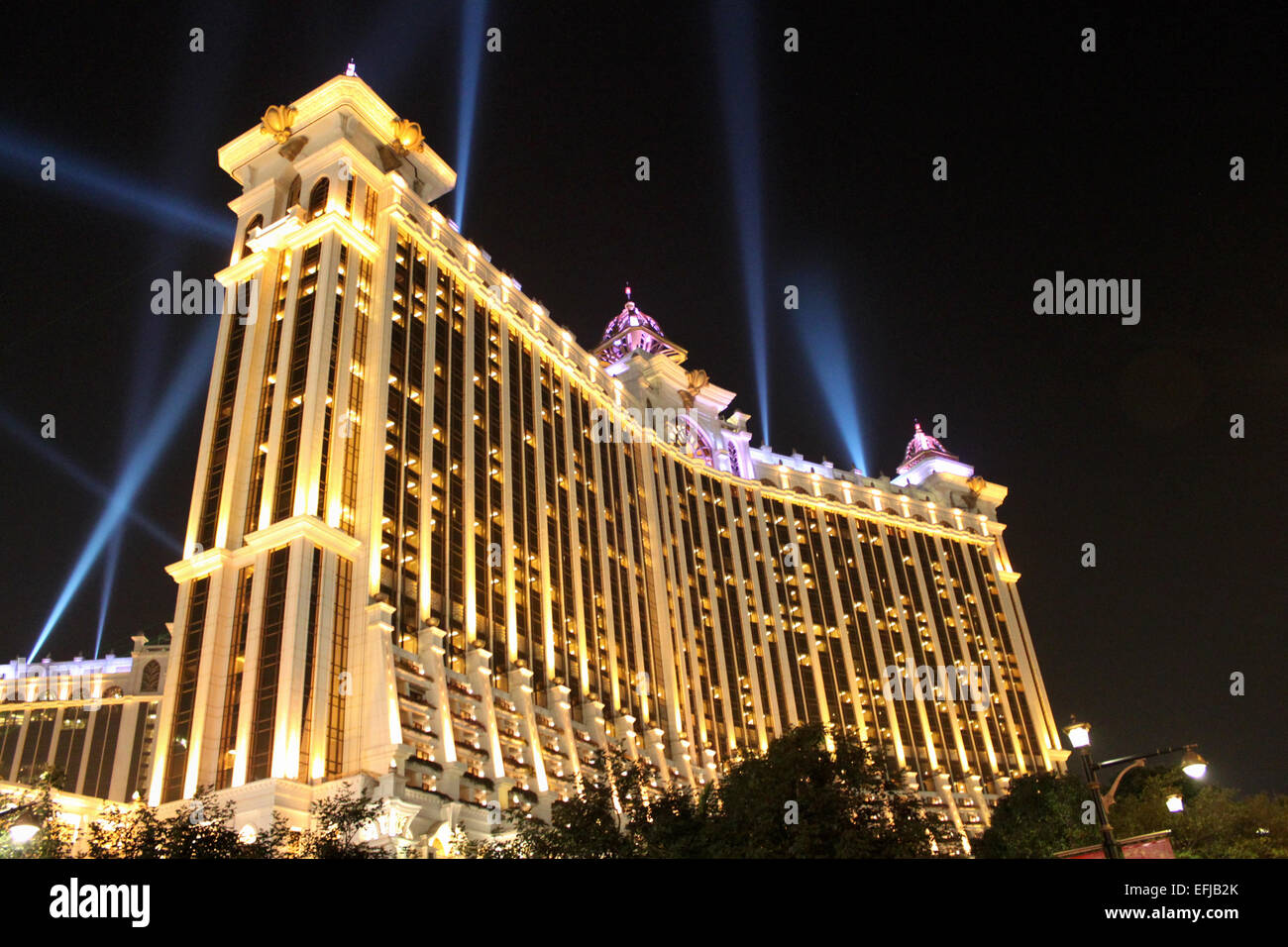 MACAU, CHINA - 18. Januar 2014: Galaxy Macau ist Entertainment-Komplex direkt am Cotai Strip am 18. Januar 2014 in Macau. Stockfoto