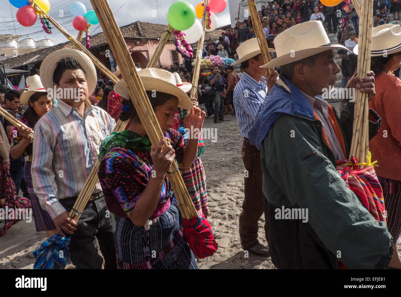 Feier der Fiesta de Santo Tomás in Chichicastenango, Guatemala Stockfoto