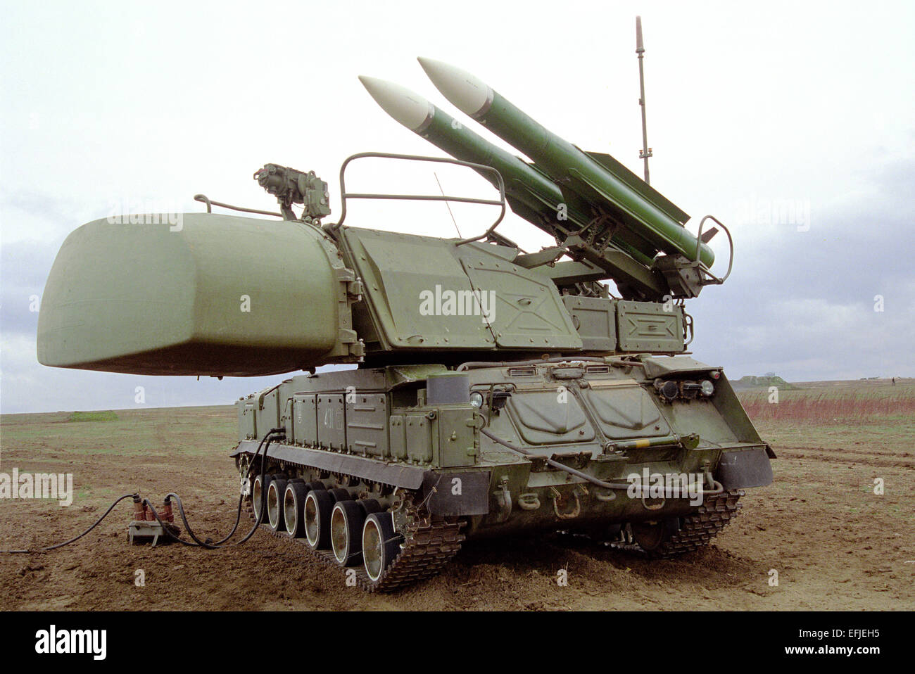 Sowjetische Art Flugabwehrraketen. Chauda Crimea.1999. Stockfoto