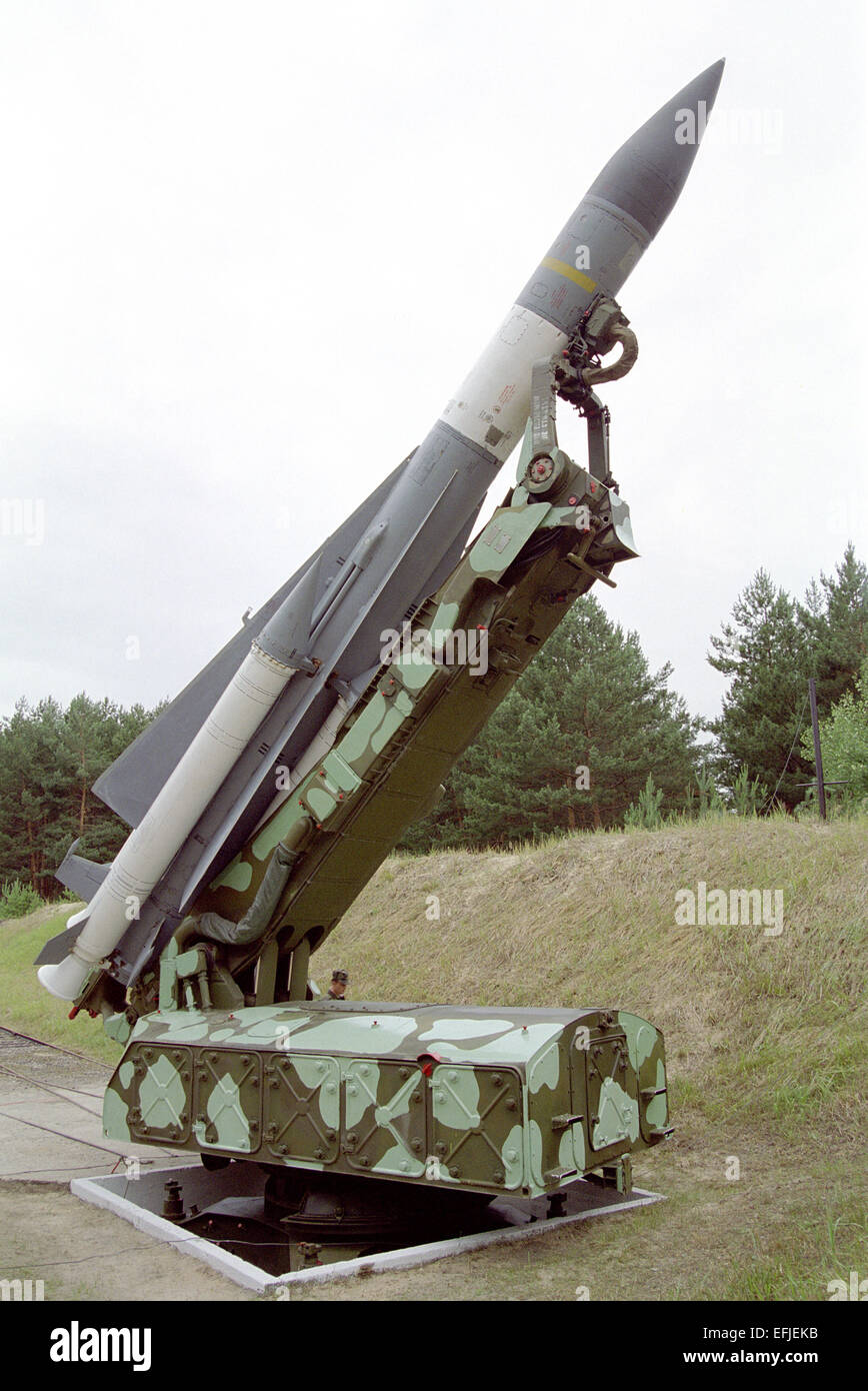 Sowjetische Art Flugabwehrraketen. 1998. Stockfoto