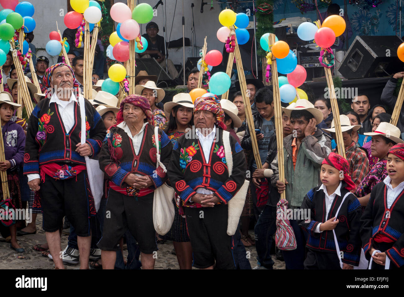 Feier der Fiesta de Santo Tomás in Chichicastenango, Guatemala Stockfoto