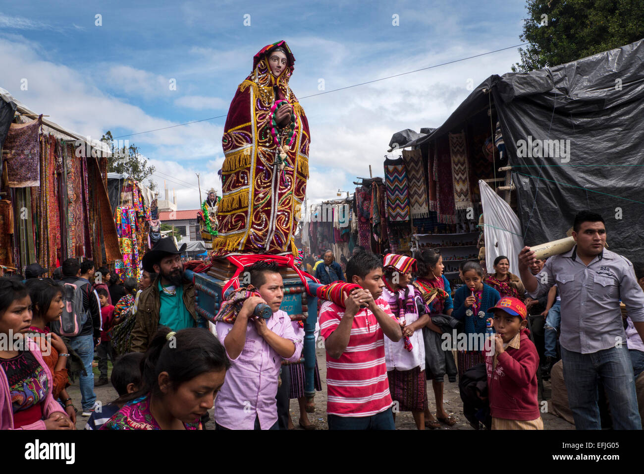 Feier der Fiesta de Santo Tomás in Chichicastenango, Guatemala Stockfoto