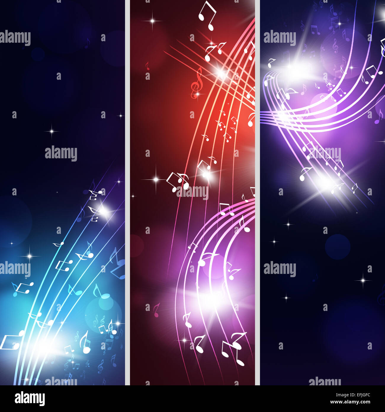 abstrakte Musik fest multicolor Banner für Party-events Stockfoto