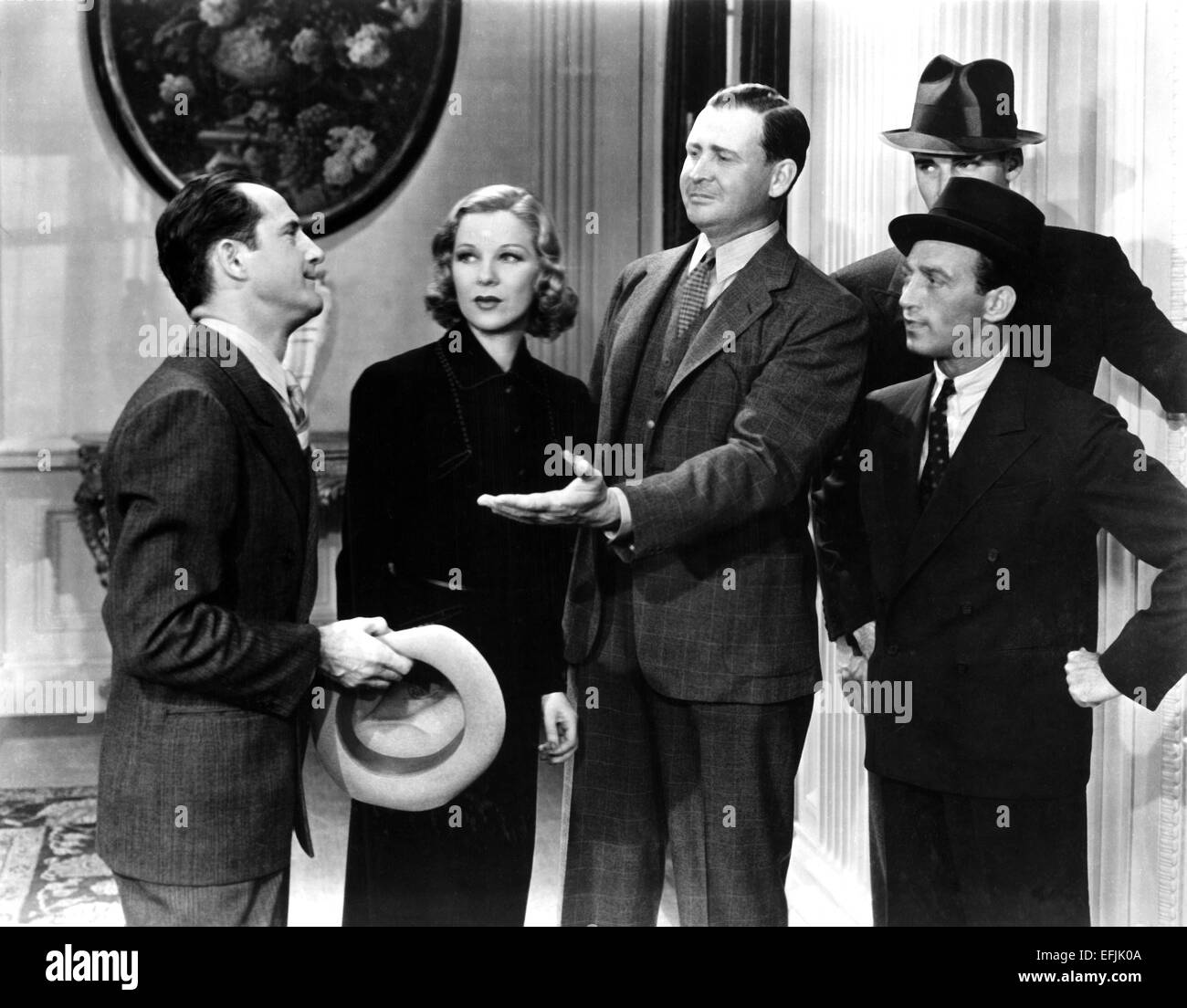 GEORGE E. STEIN, GLENDA FARRELL, BARTON MACLANE, abenteuerliche BLOND, 1937 Stockfoto