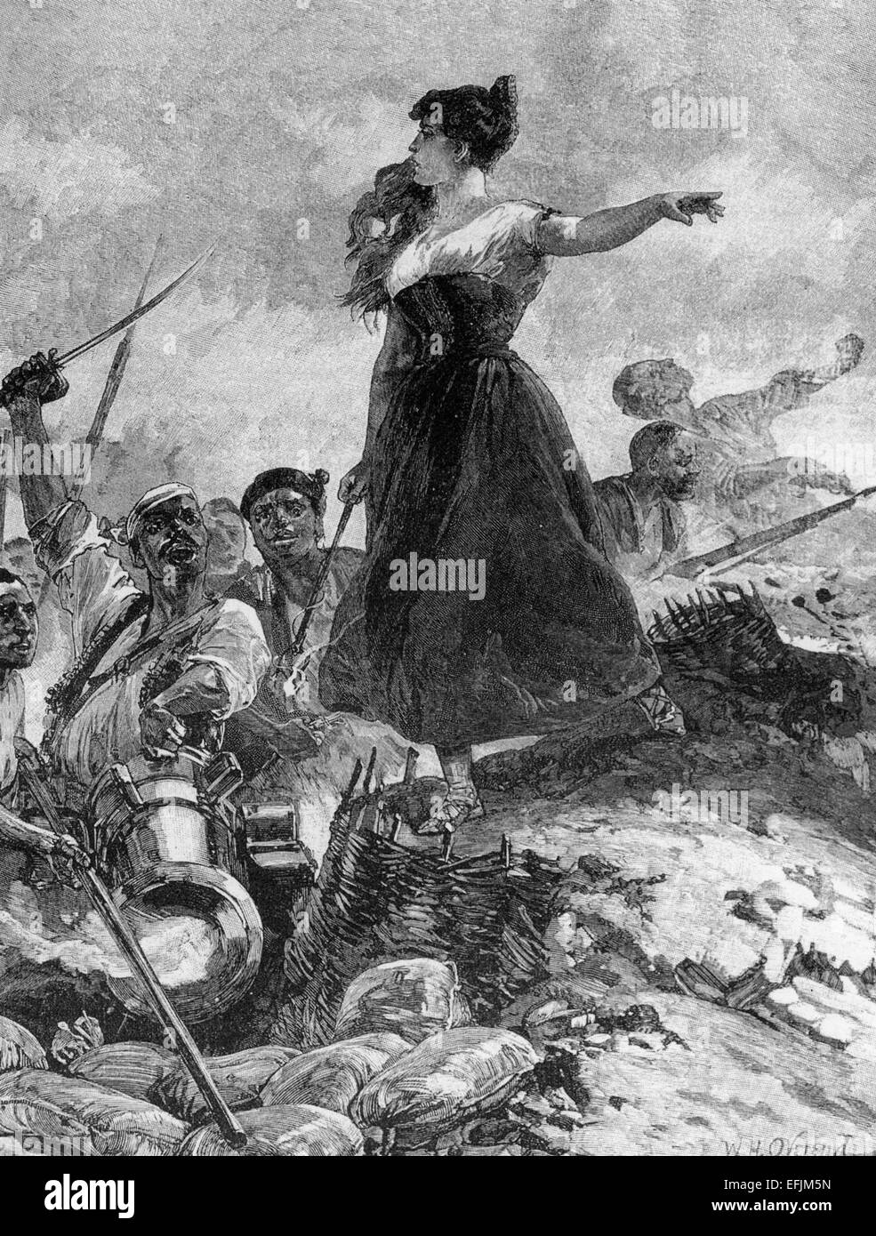 AGUSTINA de ARAGON (1786-1857) spanische Heldin bekannt als Magd von Saragossa während des spanischen Unabhängigkeitskrieges Stockfoto