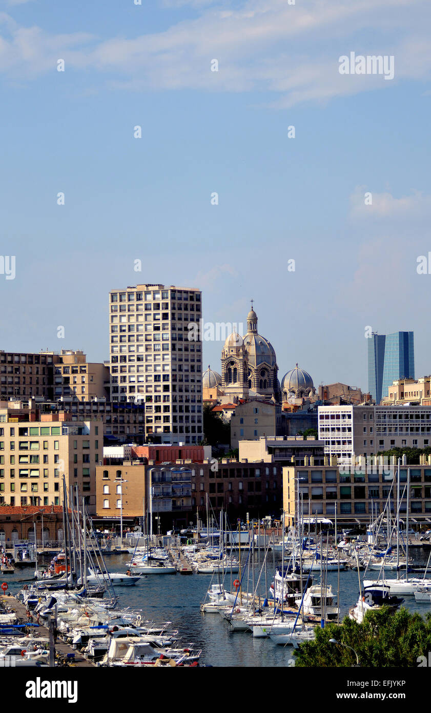 Marina Vieux Port Marseille Bouches du Rhone Frankreich Stockfoto