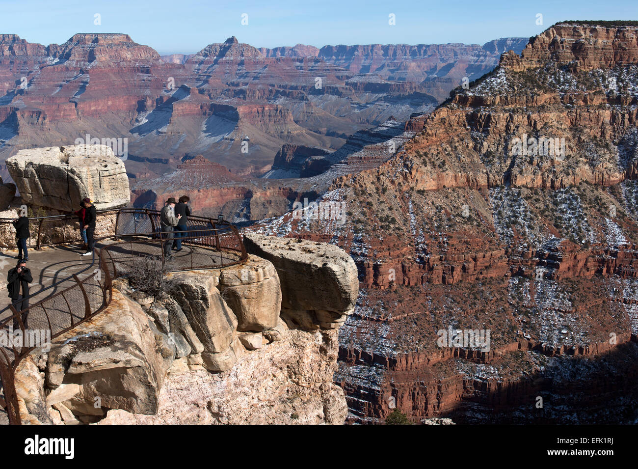 Grand Canyon, Arizona. touristischen Blick auf Tal panorama Stockfoto