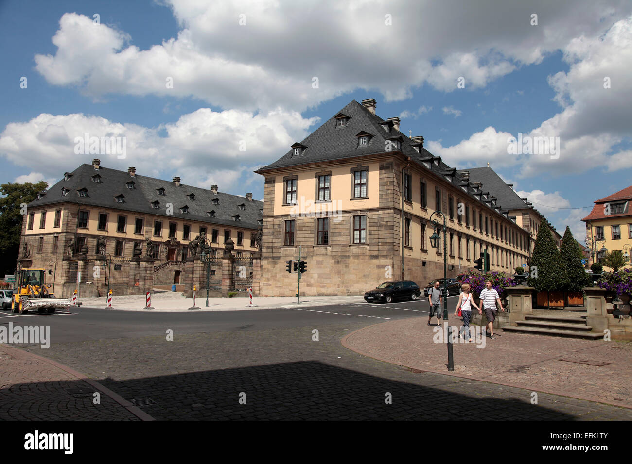 Diese barocke Stadtschloss wurde 1706-1714 Johann Dientzenhofer Residenz der Fürst-Äbte und späteren Fürstbischöfe erbaut. Foto: Klaus Nowottnick Datum: 8. August 2014 Stockfoto