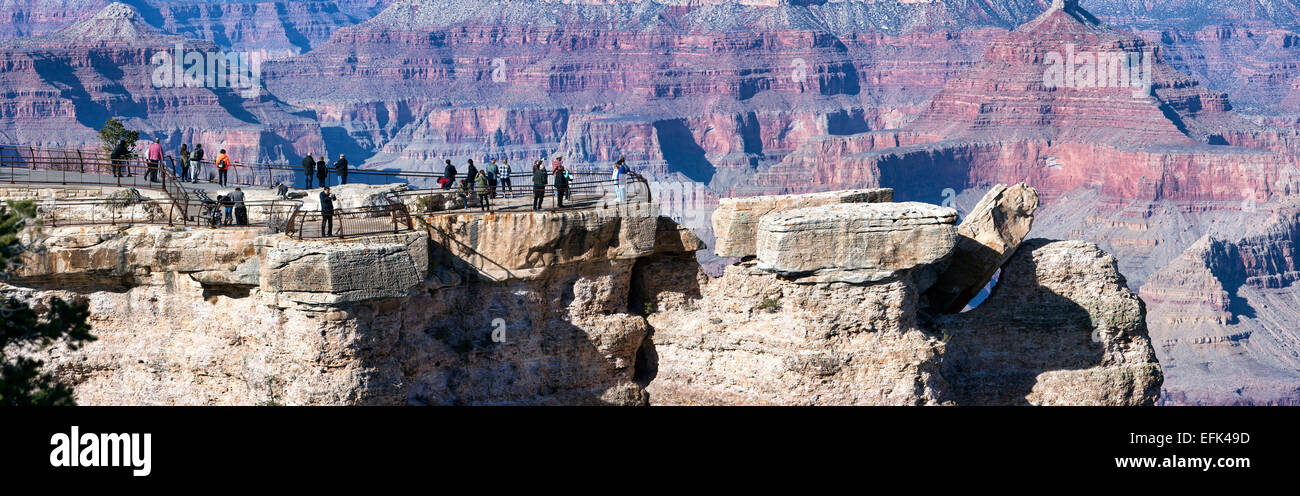 Grand Canyon, Arizona. Tourismus Suche Wahrzeichen panorama Stockfoto