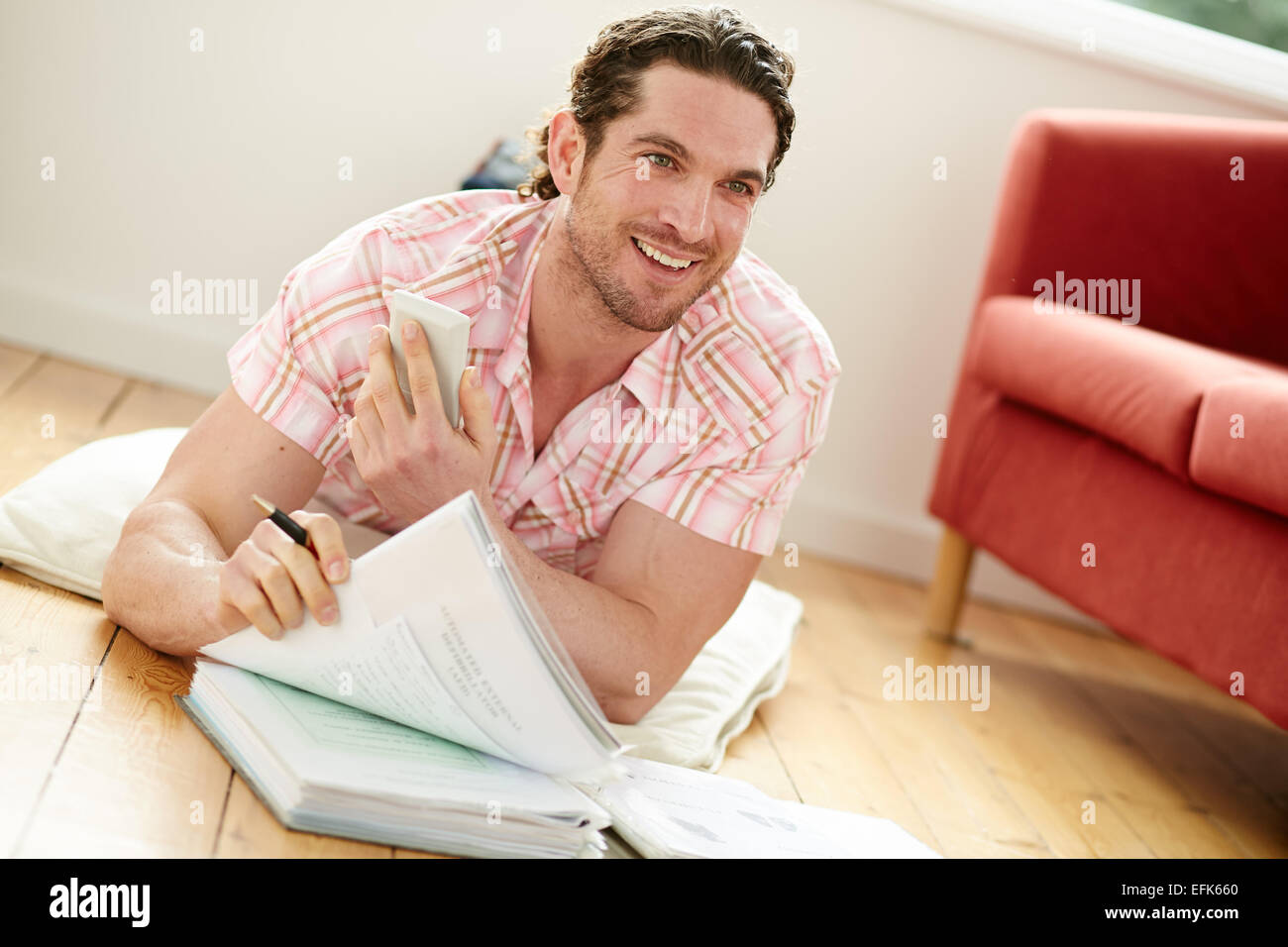 Männlich, Arbeit, Finanzen Stockfoto