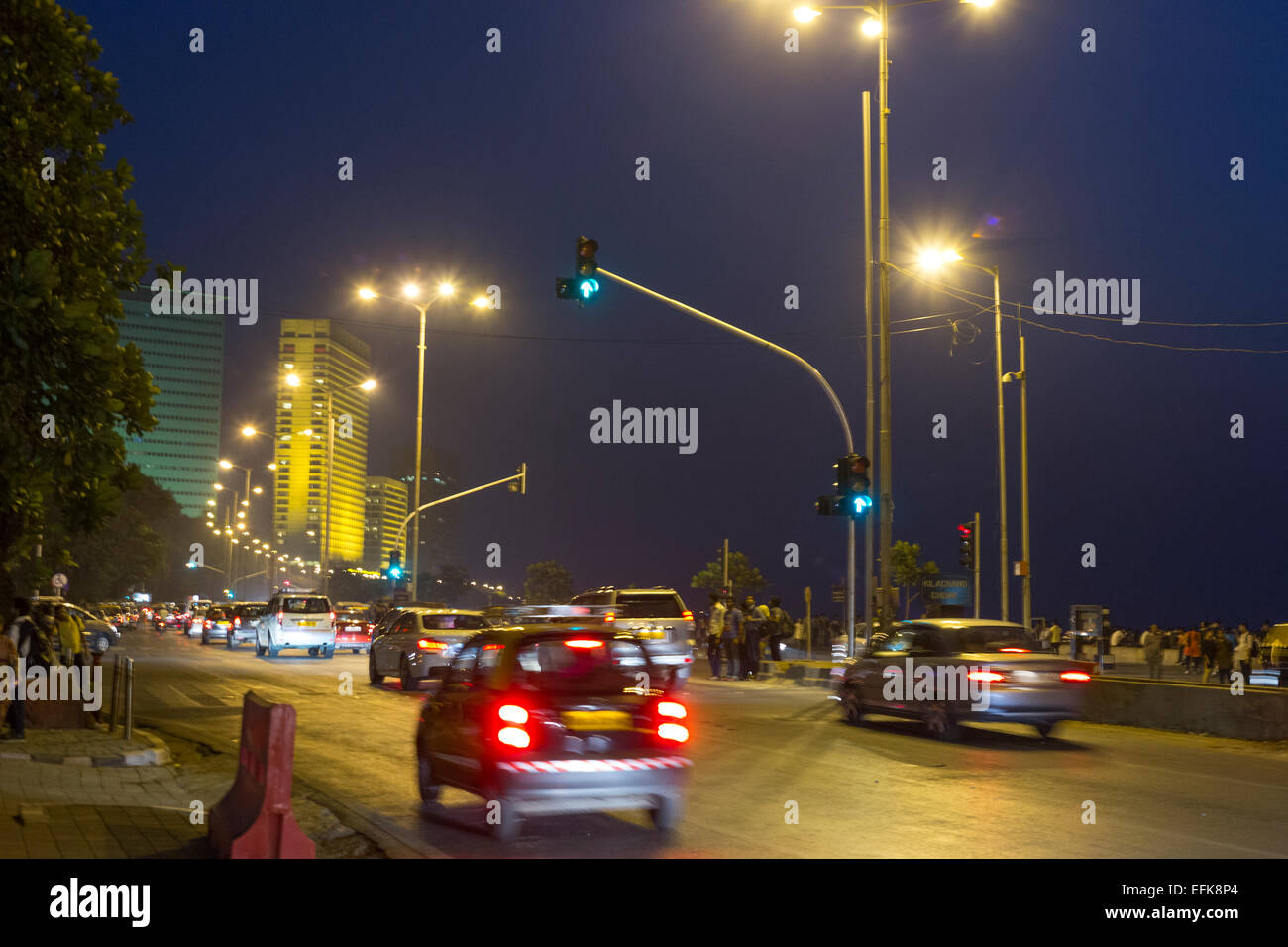 Indien, Maharashtra, Mumbai, Marine drive Stockfoto