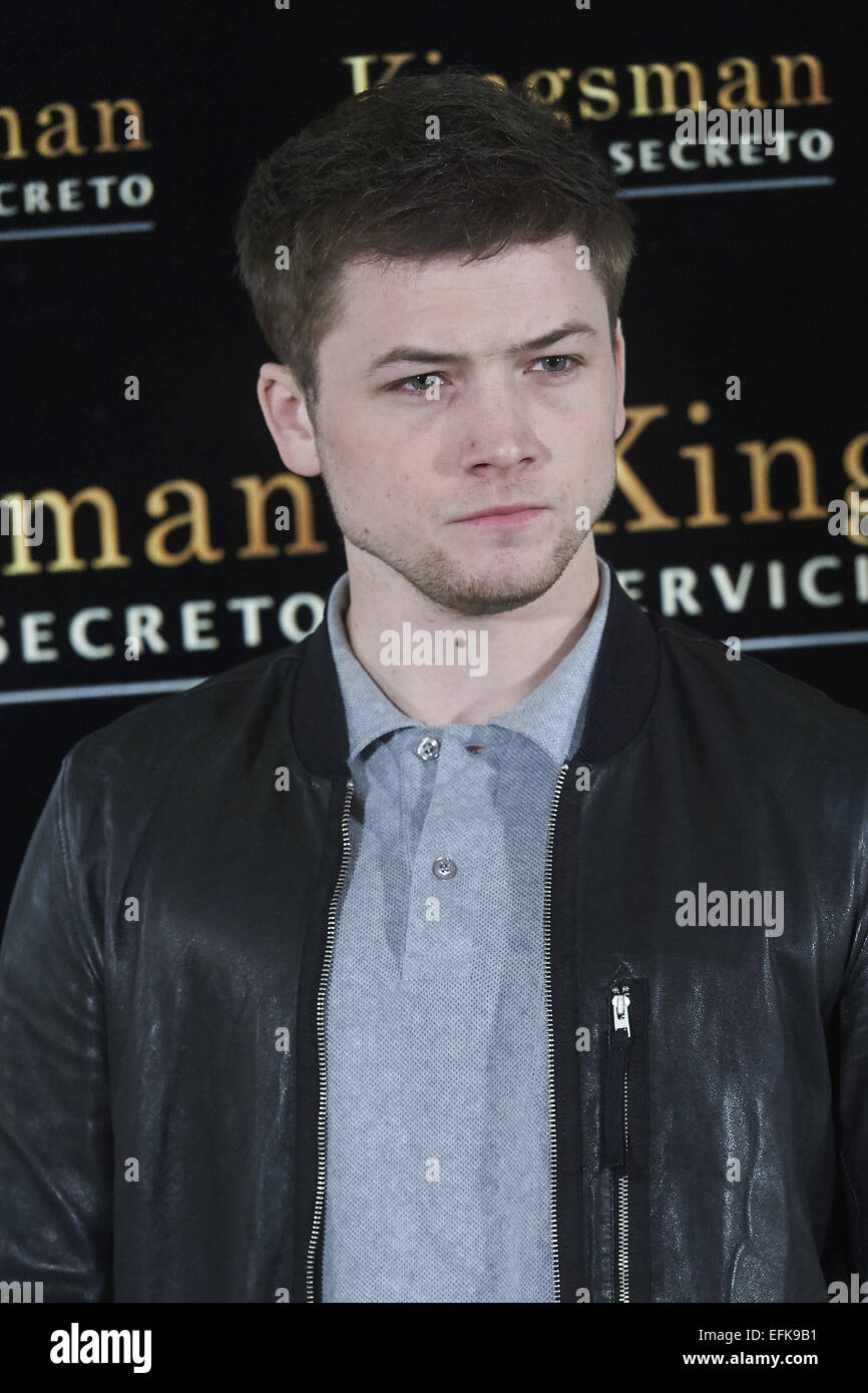 Madrid, Spanien. 6. Februar 2015. Taron Egerton besuchte "Kingsman: The Secret Service" Photocall Villamagna Hotel am 6. Februar 2015 in Madrid Credit: Jack Abuin/ZUMA Draht/Alamy Live News Stockfoto