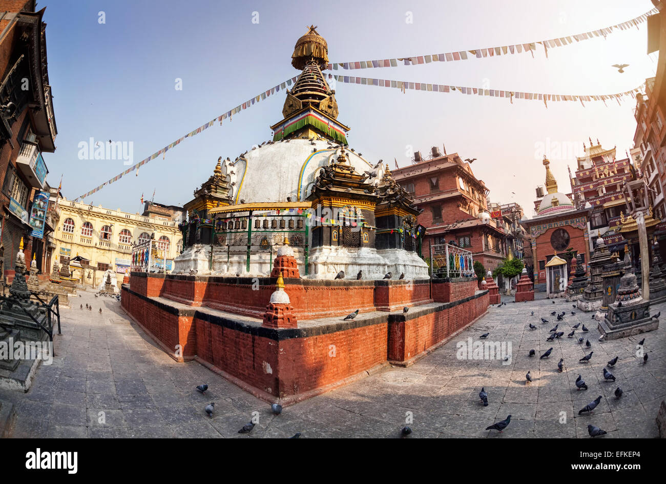 Kathesimbhu buddhistische Stupa in Hof in Thamel, Kathmandu, Nepal Stockfoto
