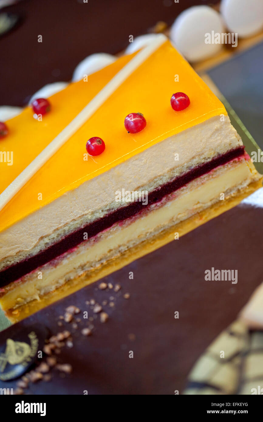 Detail der Blätterteig in einer Bäckerei Stockfoto