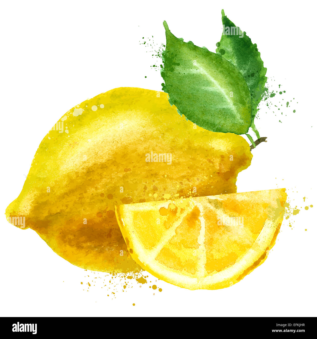 Zitrone-Vektor-Logo-Design-Vorlage. Symbol für Obst oder Essen. Stockfoto