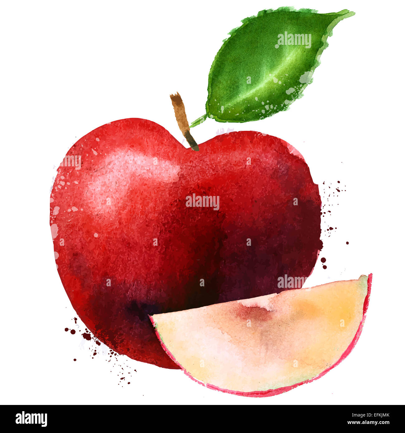 Red Apple-Vektor-Logo-Design-Vorlage. Symbol für Obst oder Essen. Stockfoto