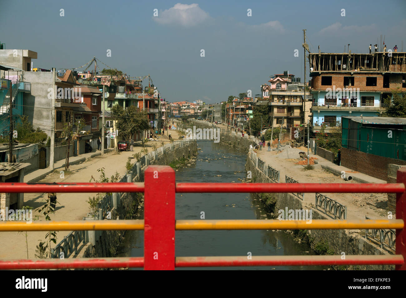 Die Bagmati Fluss Kathmandu-Hauptstadt von Nepal Stockfoto