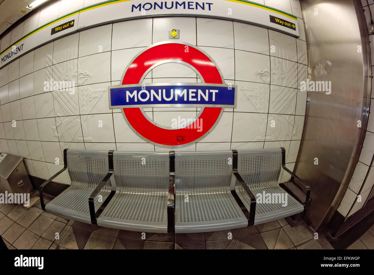 Denkmal, u-Bahnstation, Rohr, London, Vereinigtes Königreich Stockfoto