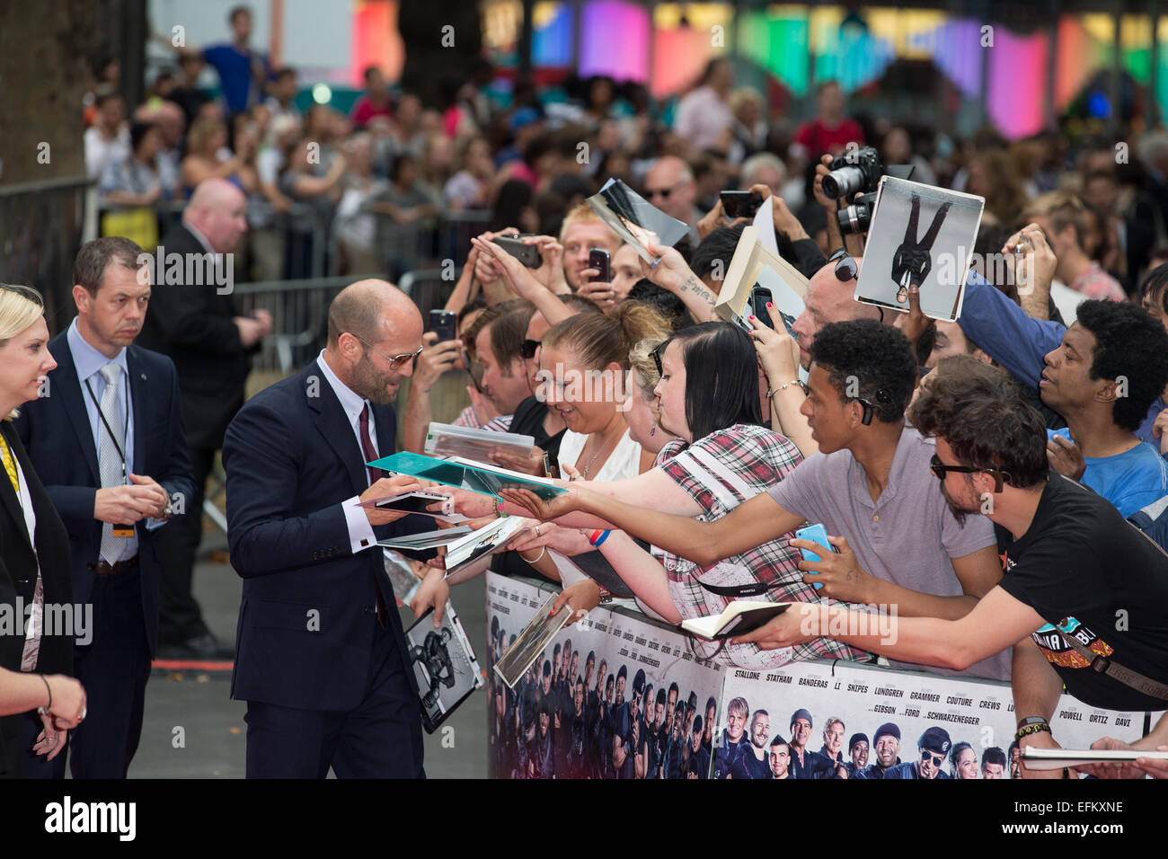 The Expendables 3 - Weltpremiere anlässlich der Odeon Kino - Ankünfte: Jason Statham Where: London, Vereinigtes Königreich bei: 4. August 2014 Stockfoto