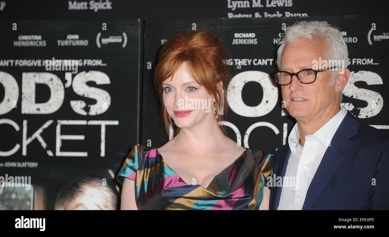 "Gottes Tasche" Fototermin anlässlich der BFI Southbank mit London: John Slattery, Christina Hendricks wo: London, Vereinigtes Königreich bei: 4. August 2014 Stockfoto