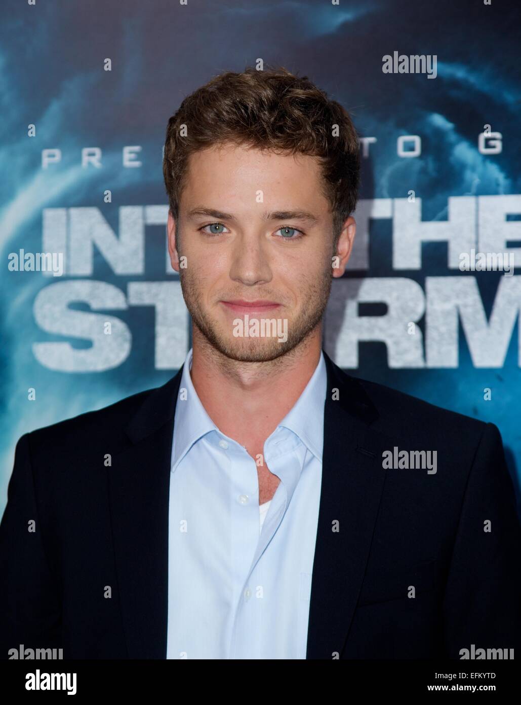 Weltpremiere von "In The Storm" auf AMC Lincoln Square Theater - Red Carpet Ankünfte mit: Jeremy Sumpter wo: New York City, New York, USA bei: 4. August 2014 Stockfoto