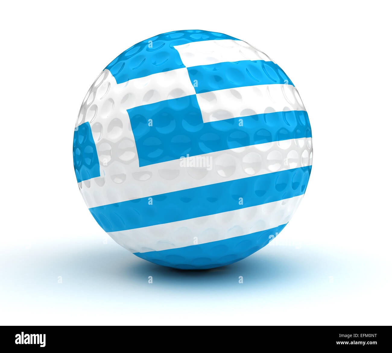 Griechisch-Golfball (isoliert mit Clipping-Pfad) Stockfoto