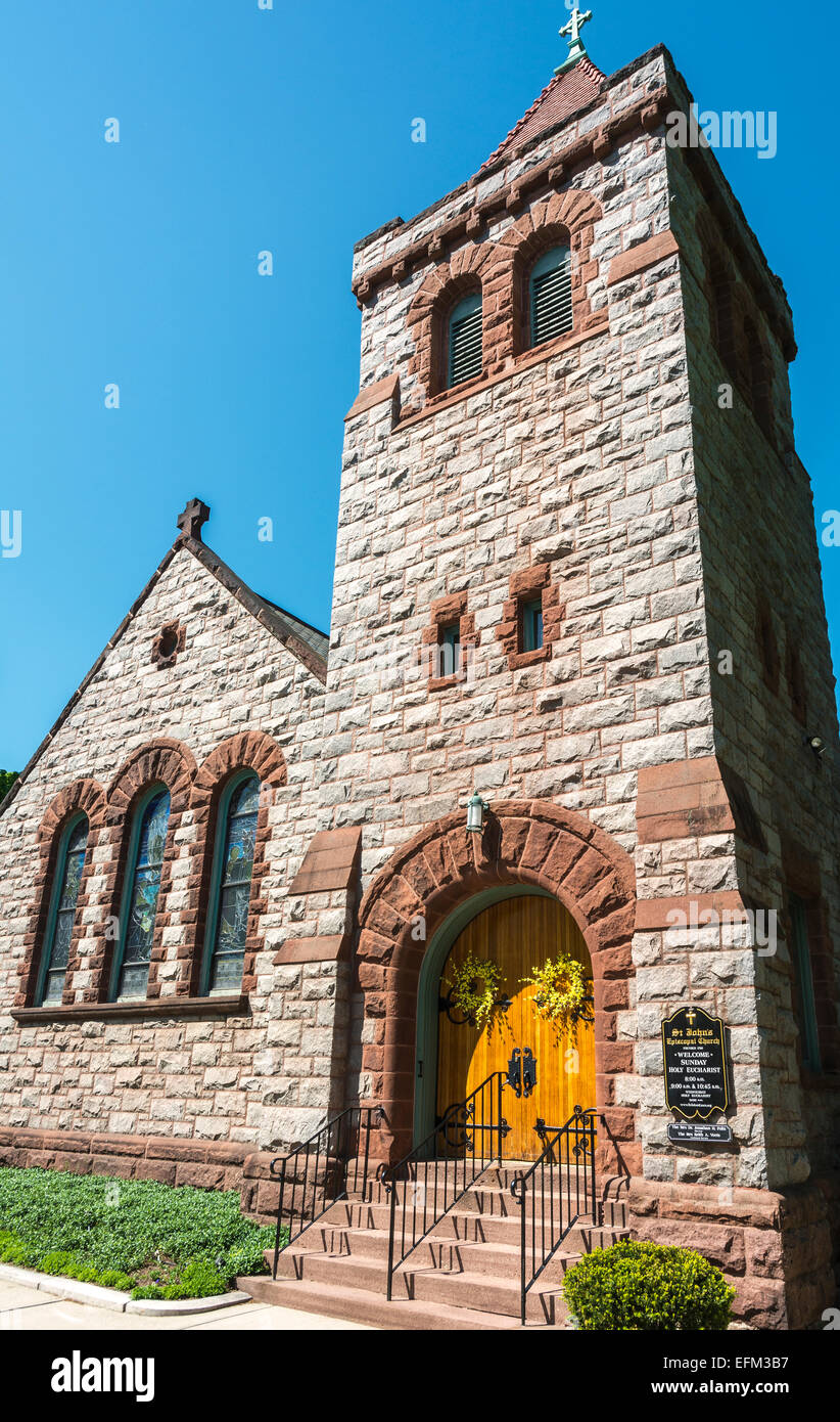 Connecticut, Essex, St. John es Episcopal Church, gegründet 1790 Stockfoto