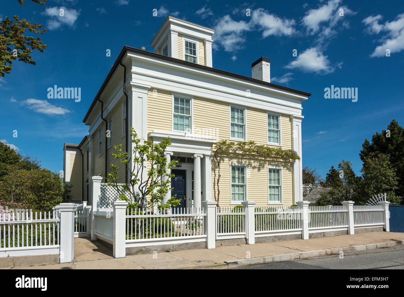 Connecticut, Stonington, Cannon Square, historisches Haus Stockfoto
