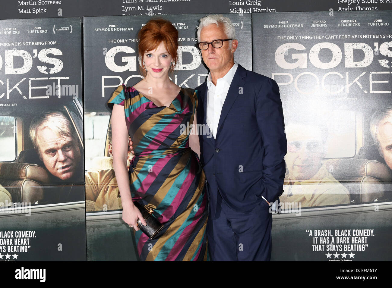 "Gottes Tasche" besondere Vorführung beim BFI - Ankünfte Featuring: Christina Hendricks, John Slattery wo: London, Vereinigtes Königreich bei: 4. August 2014 Stockfoto