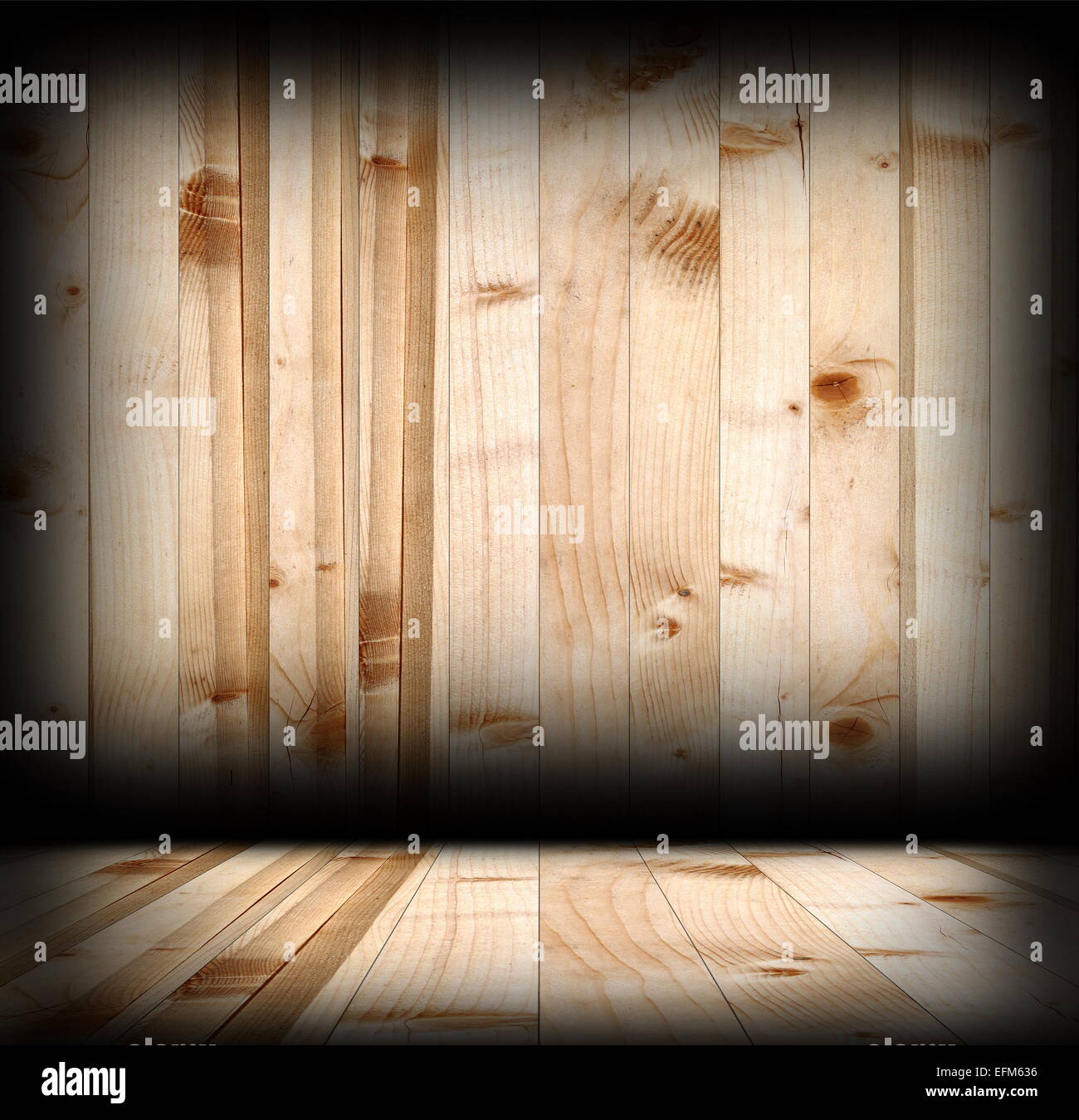 innene Fichte Dielen Holz Hintergrund, Kabine Raumhintergrund für Ihr design Stockfoto