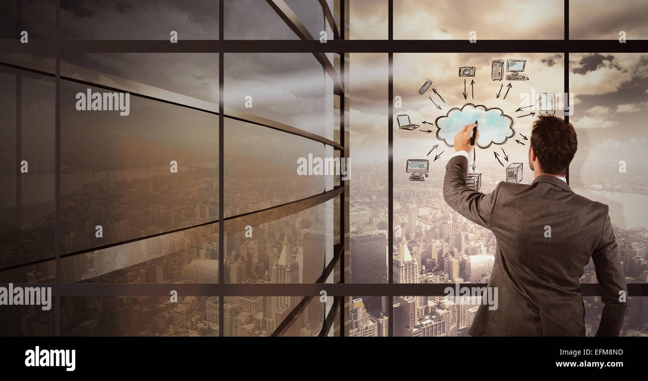 Geschäftsmann Unentschieden Stockfoto