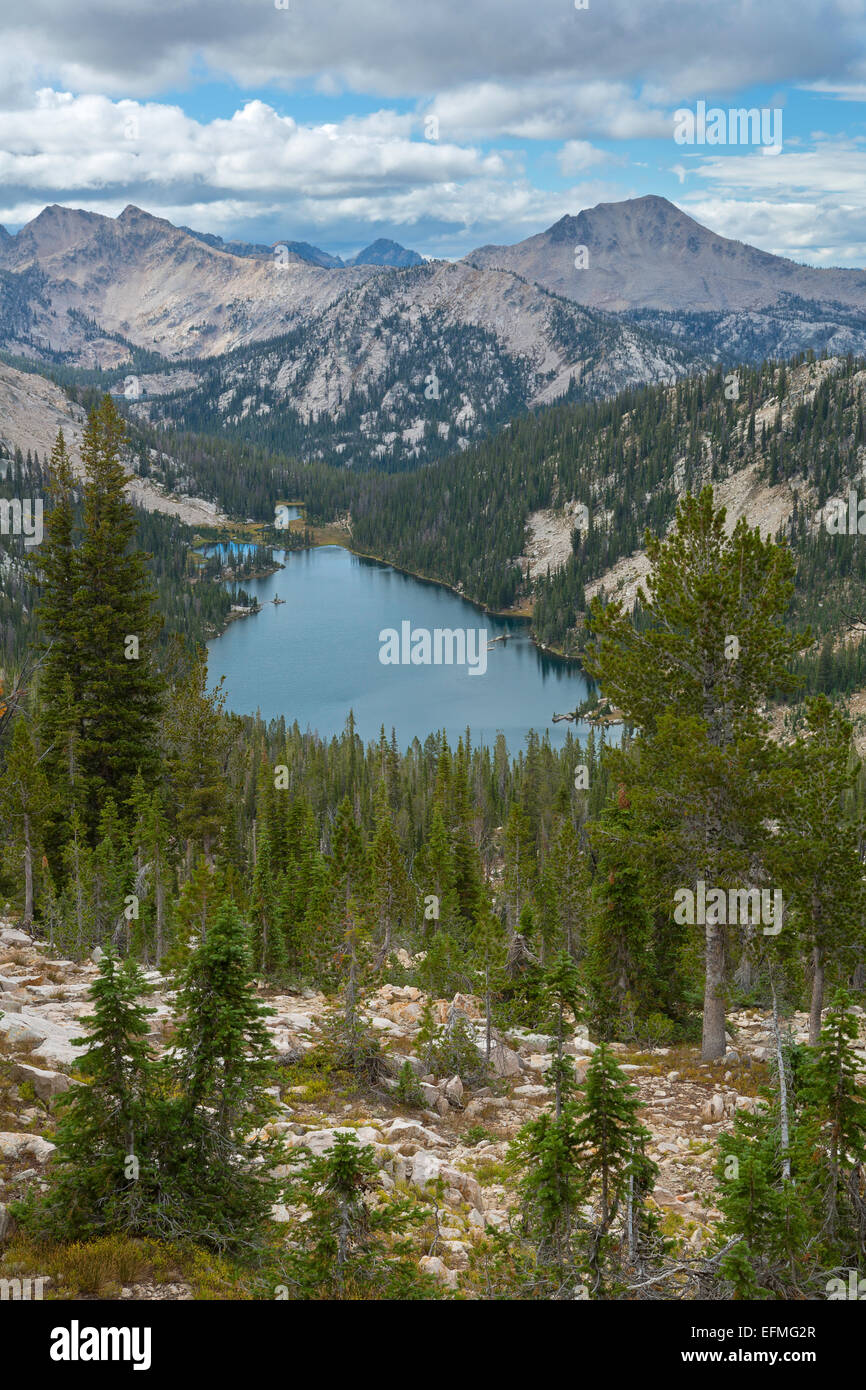 Versteckten See in der Sägezahn Wildnis in Idaho. USA Stockfoto