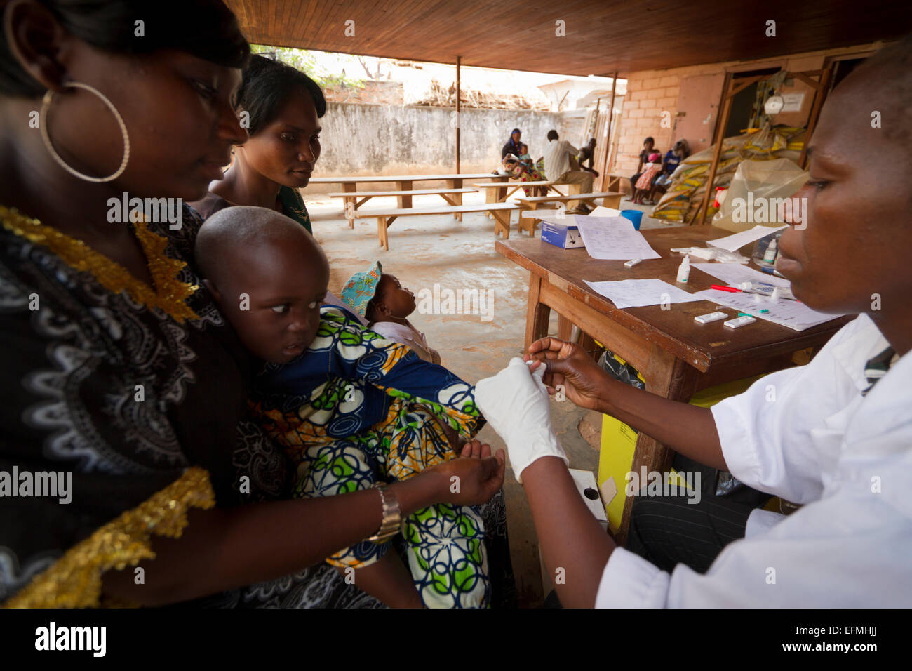 Mamadou M'Baiki Gesundheitszentrum MSF im Stadtteil PK5 in Bangui, Zentralafrikanische Republik, R C A, Afrika Stockfoto
