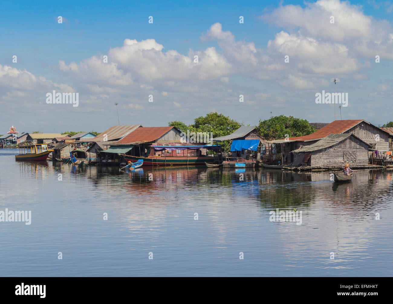 Kambodschanische schwimmende Dorf Stockfoto