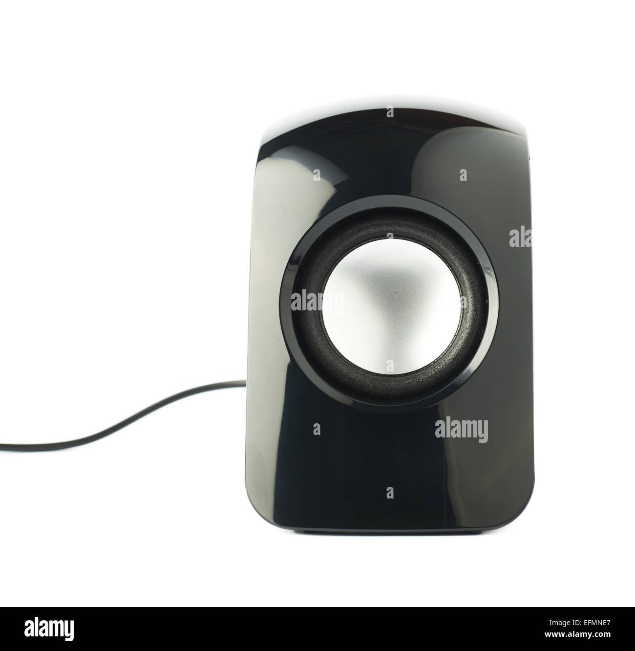 Schwarz glänzend-sound-Lautsprecher isoliert Stockfoto