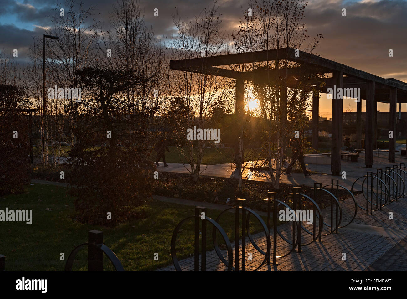 Eastside Stadtpark Stadtpark Eastside Stadtteil von Birmingham City Centre Stockfoto