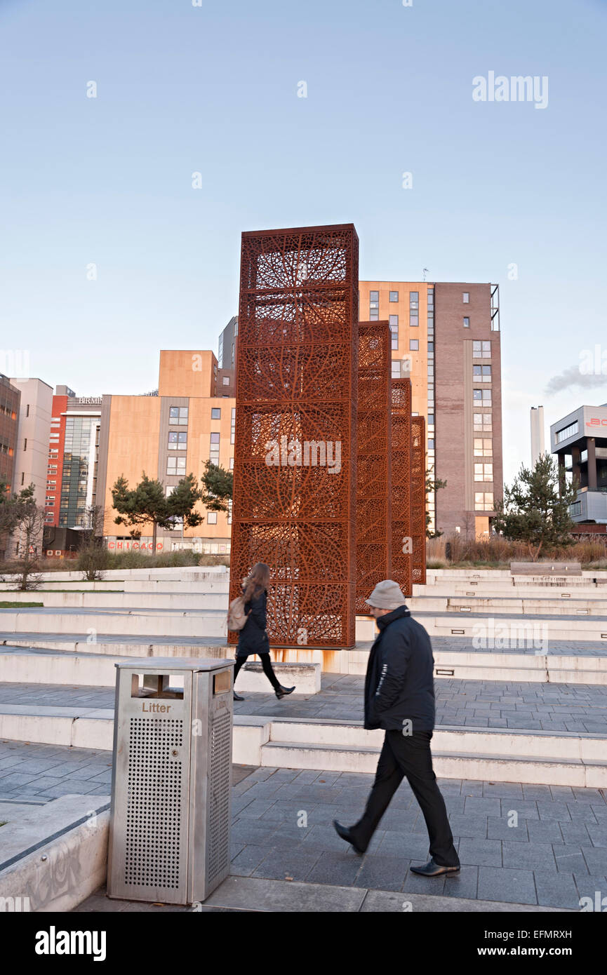 Eastside Stadtpark Stadtpark Eastside Stadtteil von Birmingham City Centre Stockfoto