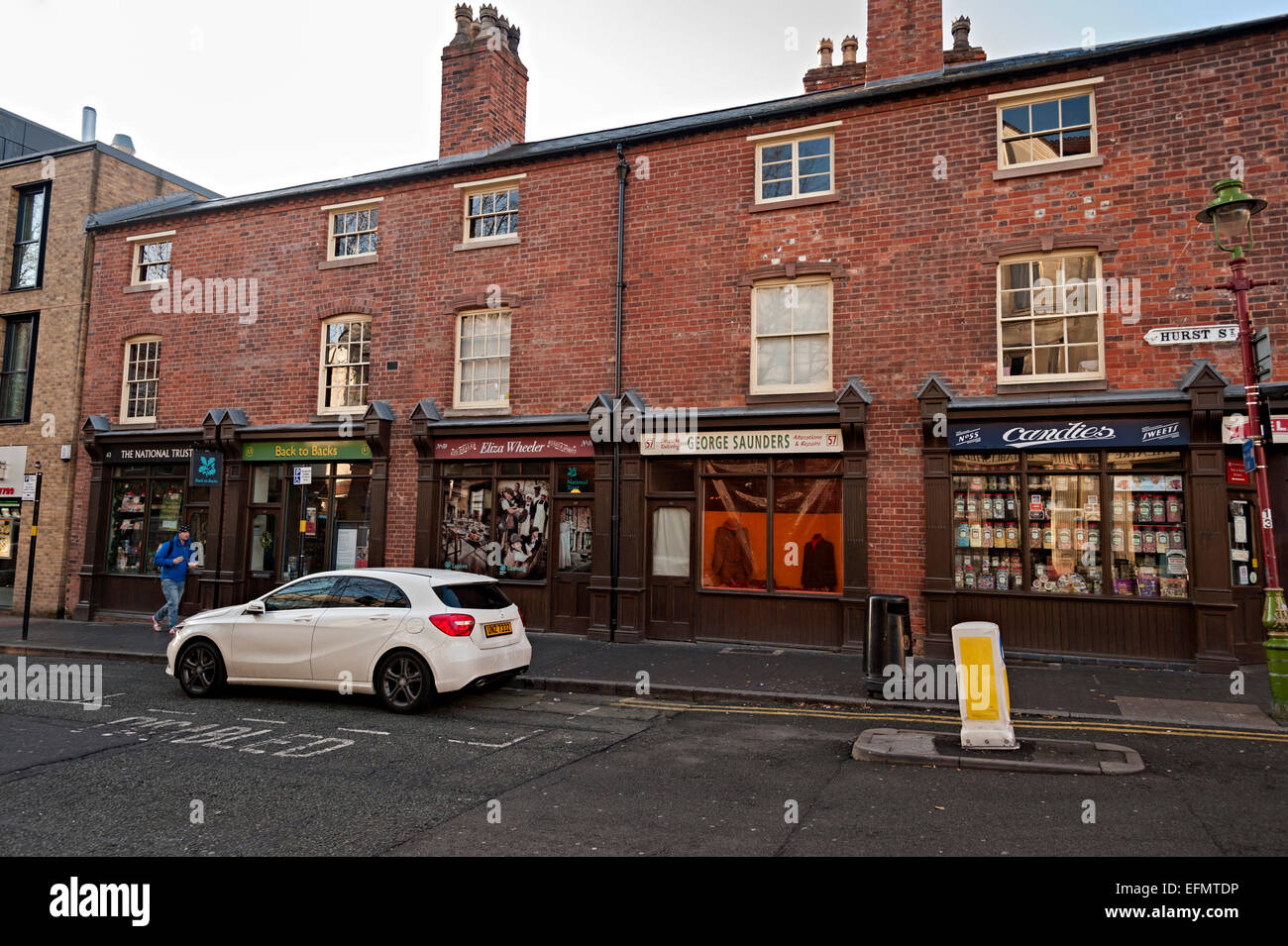 Birmingham zurück zu Häuser viktorianischen Slum umgebaut shop in Chinatown das Ecke Süße Bonbons Stockfoto