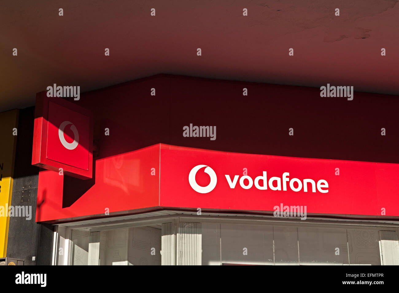 Birmingham Vodaphone Shop Handy Shop Stockfoto