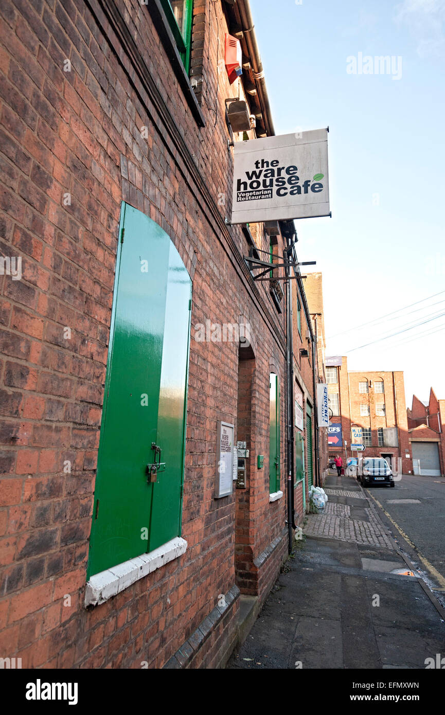 Lager-Café Birmingham vegetarische Restaurant birmingham Stockfoto