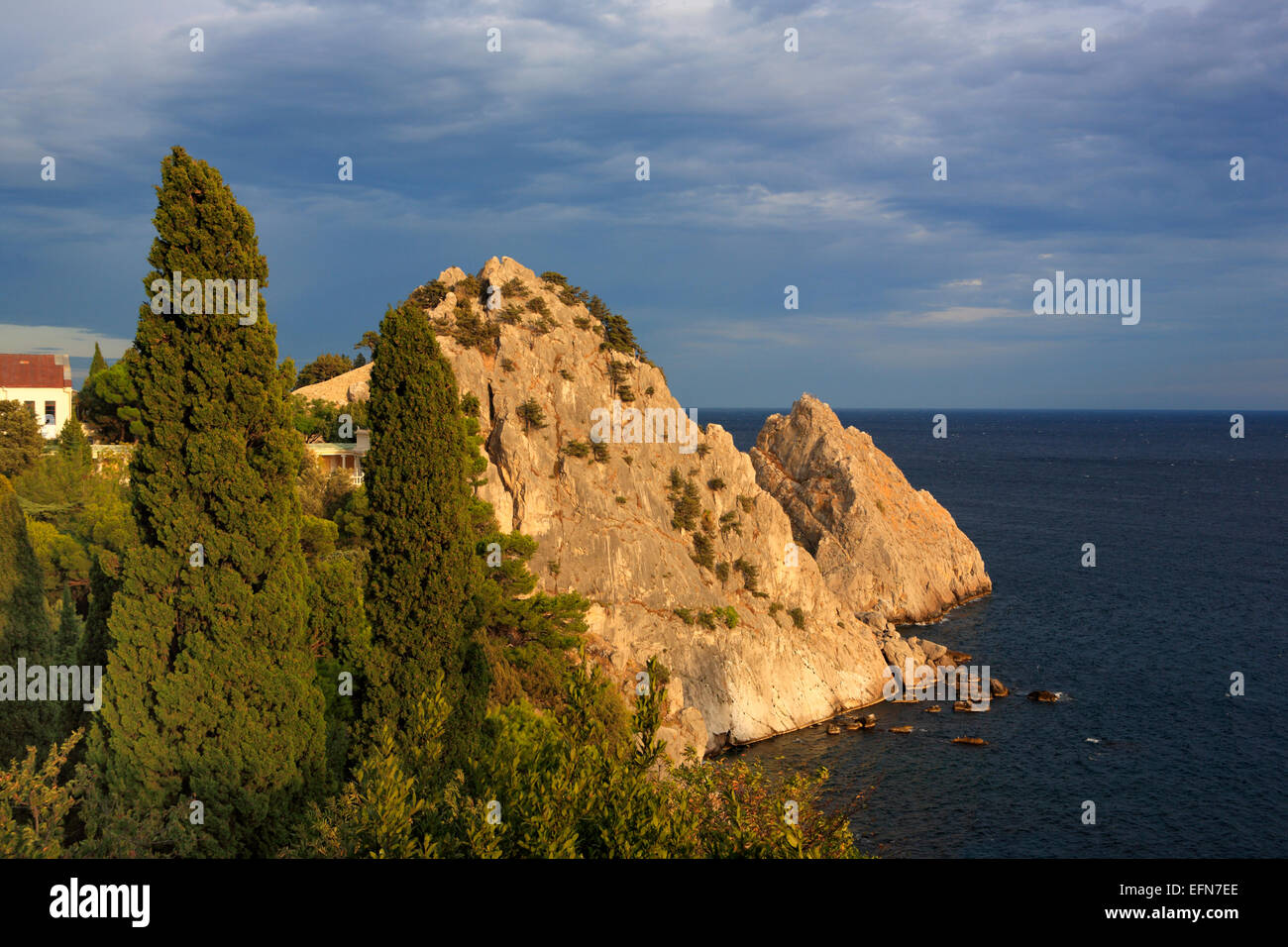 Schwarzes Meer Küste, Simeis, Krim, Ukraine Stockfoto