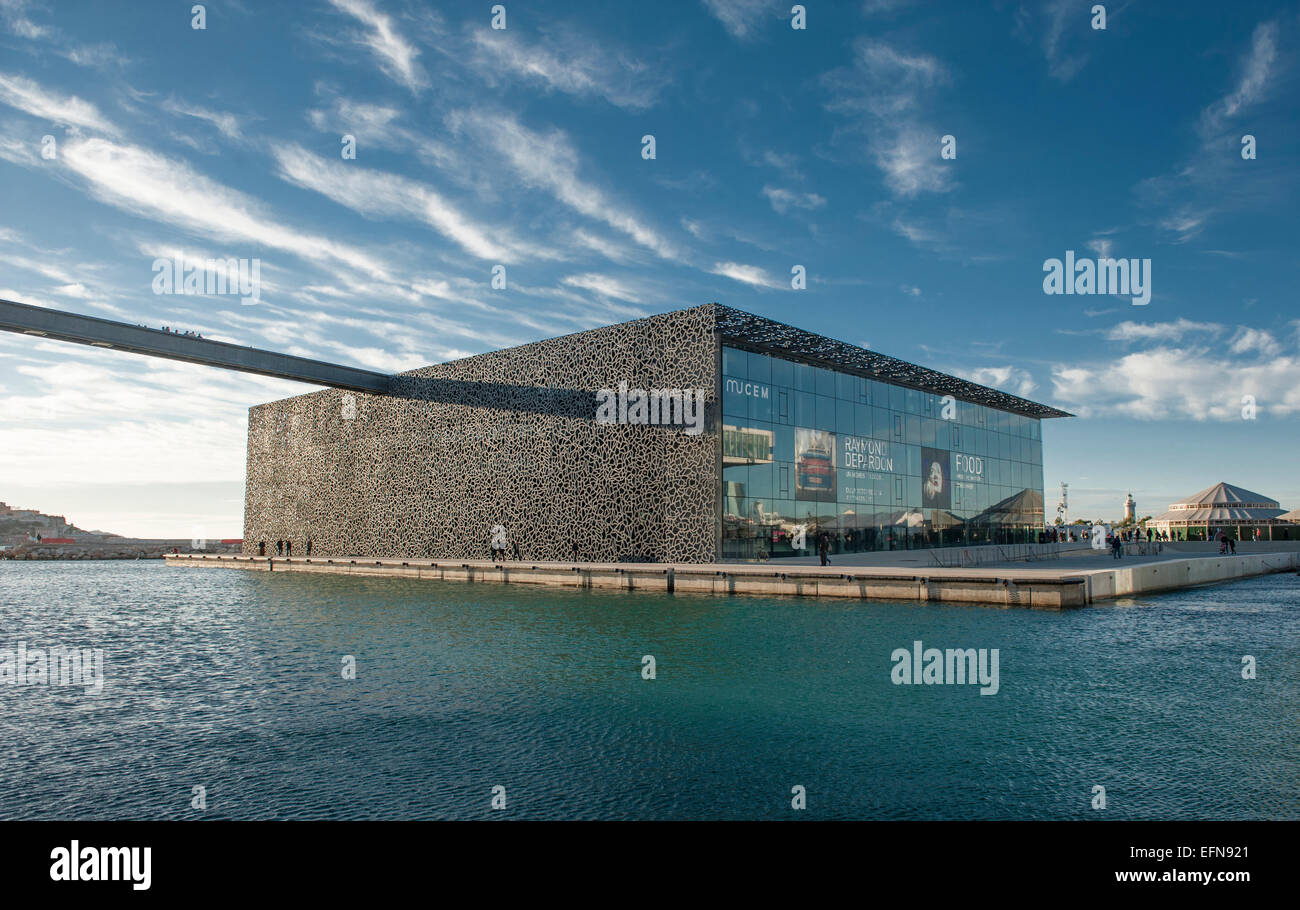 Museum der mediterranen Zivilisationen (MuCEM) in Marseille, Provence, Frankreich Stockfoto
