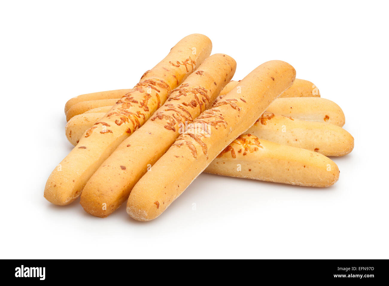 Brot-Sticks isoliert Stockfoto