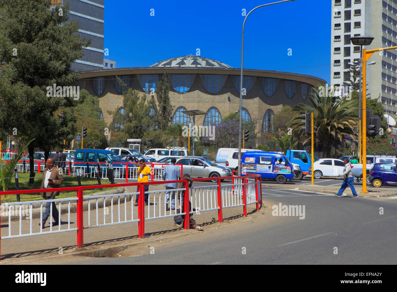 Straße, Addis Ababa, Äthiopien Stockfoto
