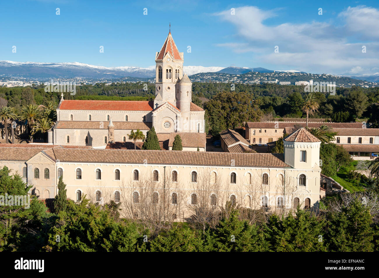 Abbaye de Lérins auf Île Saint-Honorat, Côte d'Azur, Frankreich Stockfoto