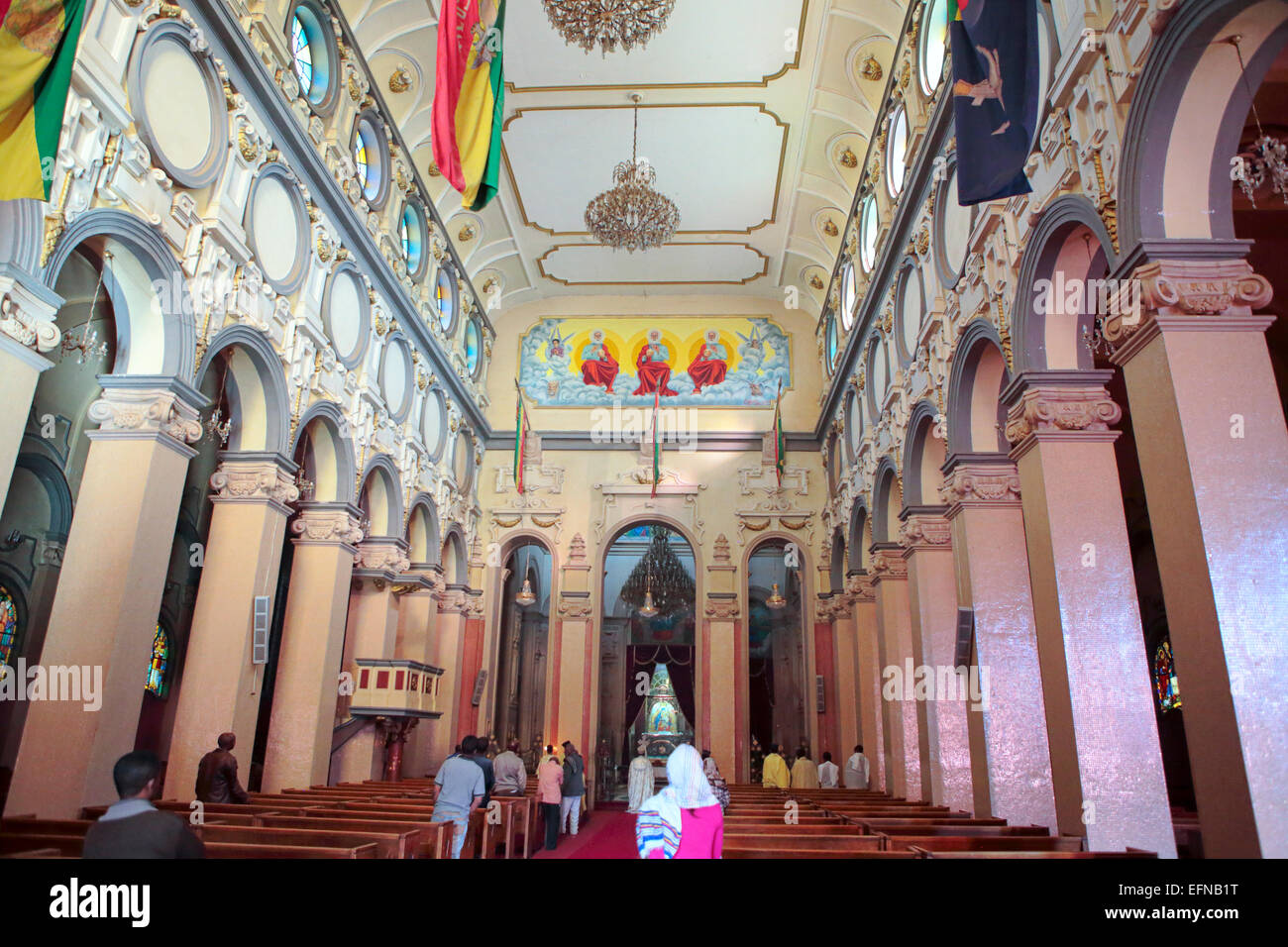 Dreifaltigkeits-Kathedrale, Addis Ababa, Äthiopien Stockfoto