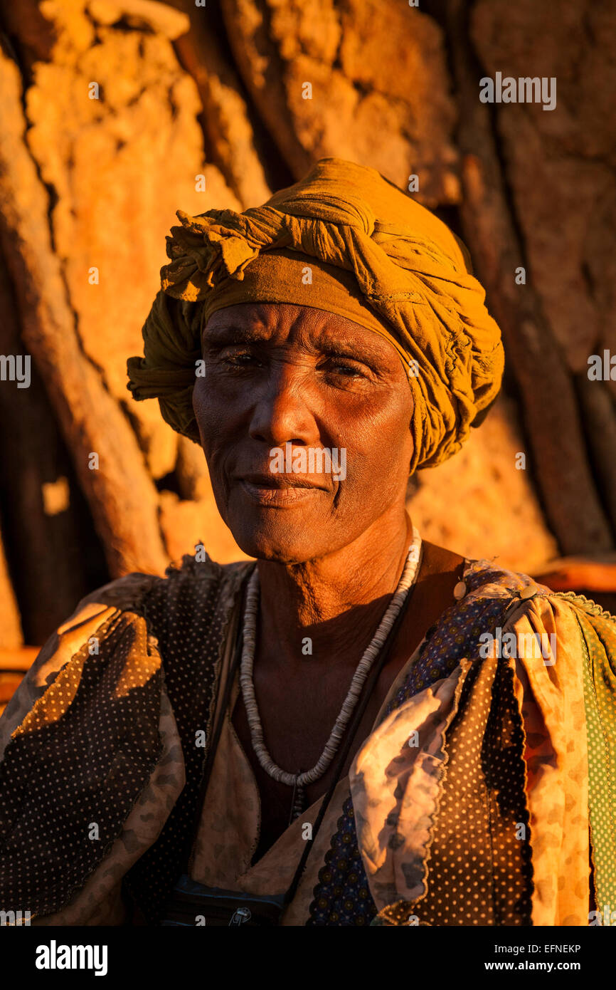 Ein Porträt von einer afrikanischen Frau. Stockfoto