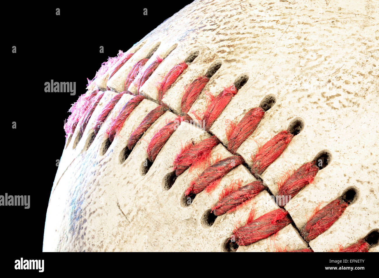 Nahaufnahme Makro ein Vary verwendet baseball Stockfoto