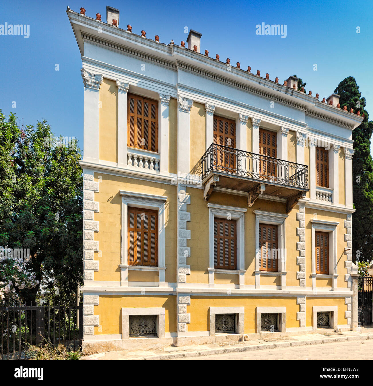 Die malerischen Gebäude der Plaka in Athen, Griechenland Stockfoto